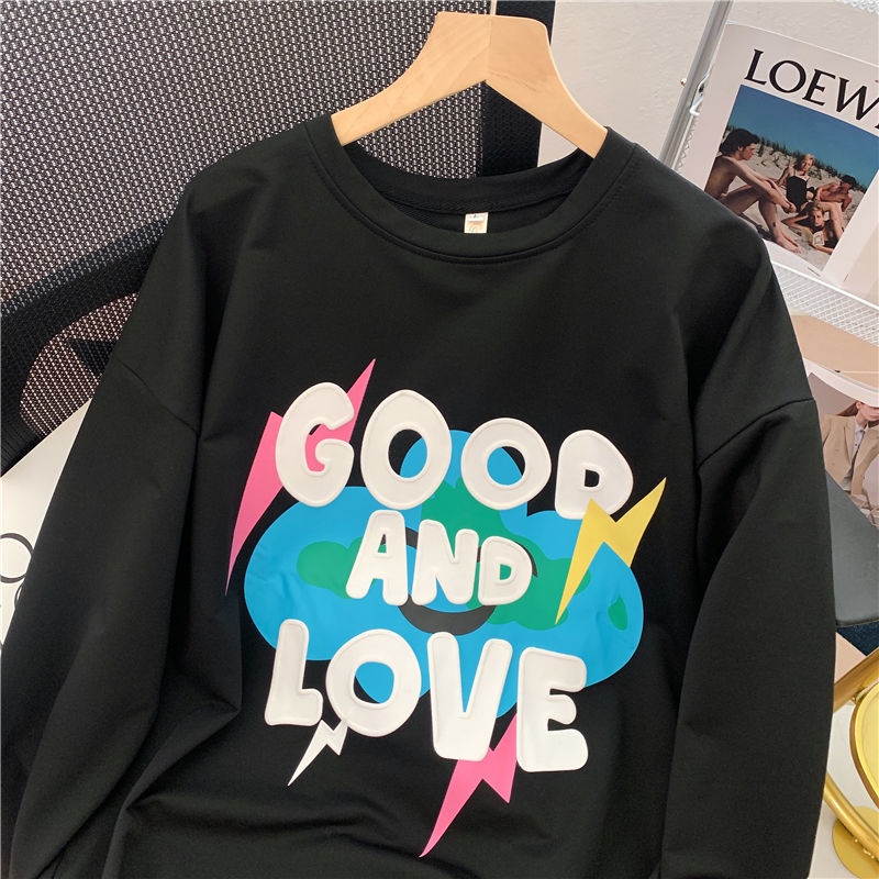 Áo Thun Dài Tay In Họa Tiết Xinh Xắn Theo Phong Cách Mùa Thu Dành Cho Nữ