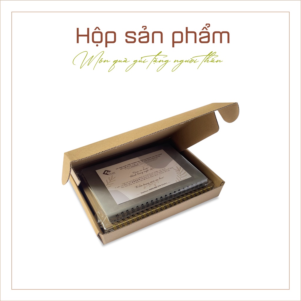 Sổ Tay Bìa Da - Giấy Nhật Dày 200 Trang - Chống Thấm Nước