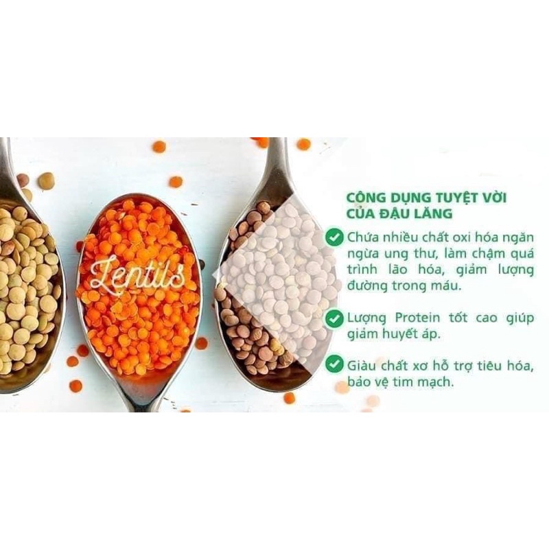 Đậu lăng Trần Anh Food - Đậu lăng đỏ hữu cơ nhập khẩu túi 1kg