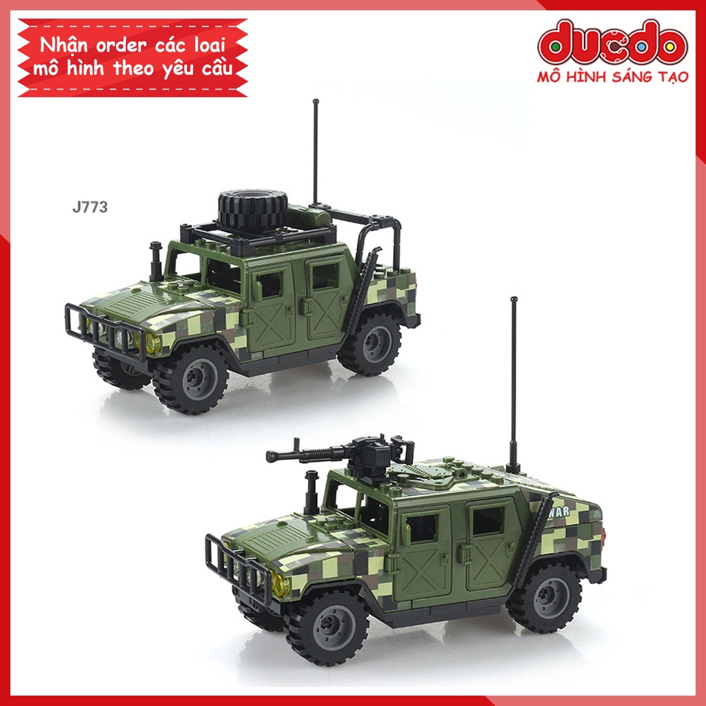 TBS J773 Lắp ghép siêu xe Desert Hummer xanh - Đồ chơi Xếp hình Mô hình