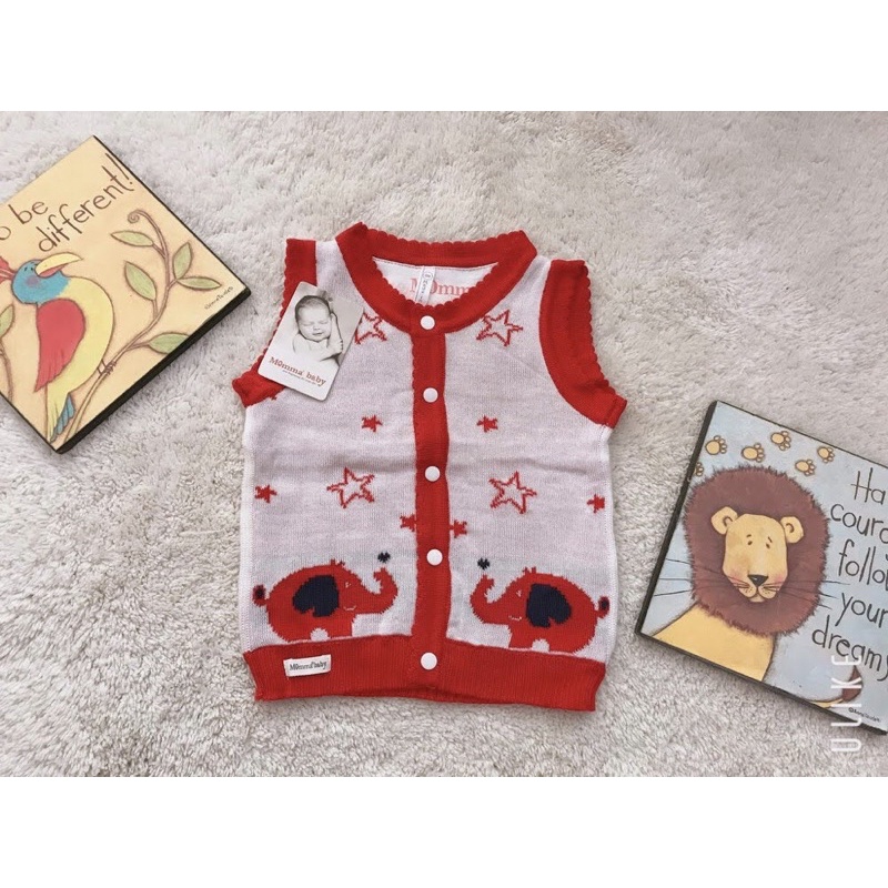 Áo len gile sơ sinh-8kg 2 lớp Momma baby