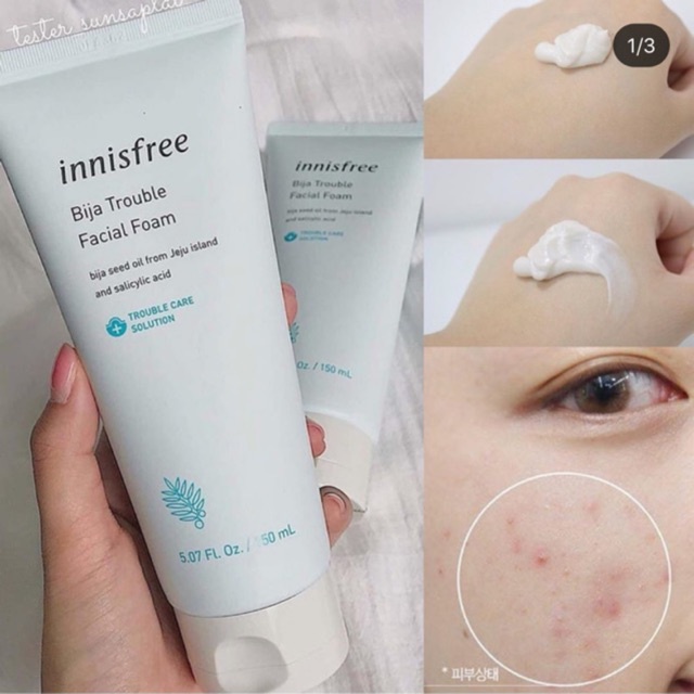 Sữa Rửa Mặt Giảm Mụn Innisfree Bija Trouble Facial Foam 150ml - Mẫu mới