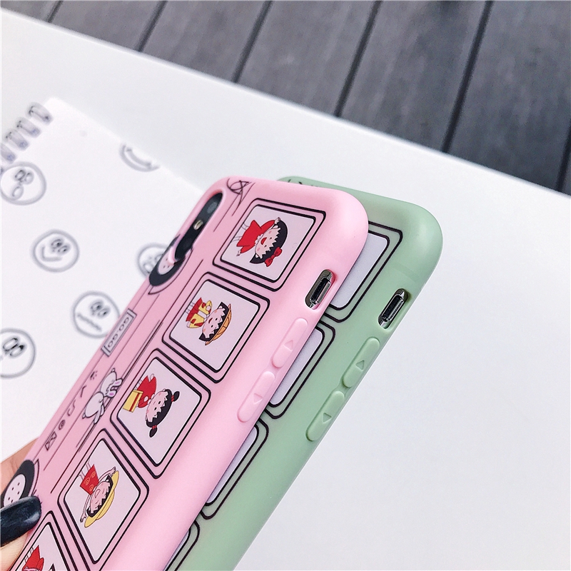 Ốp điện thoại in hình xe bus anime cho iPhone 6 6S 7 8 Plus X XS MAX XR