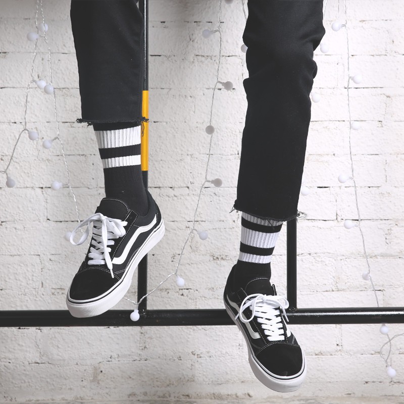 Vớ 3 sọc cổ ullzzang unisex - SẴN HÀNG