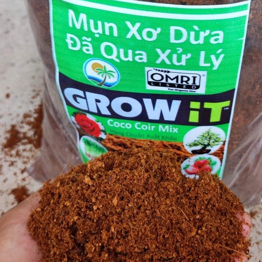Mụn Xơ Dừa Coco Coir Mix , Mụn Dừa GROW IT hàng xuất khẩu chất lượng cao, sàn lọc và xử lý rất chuẩn