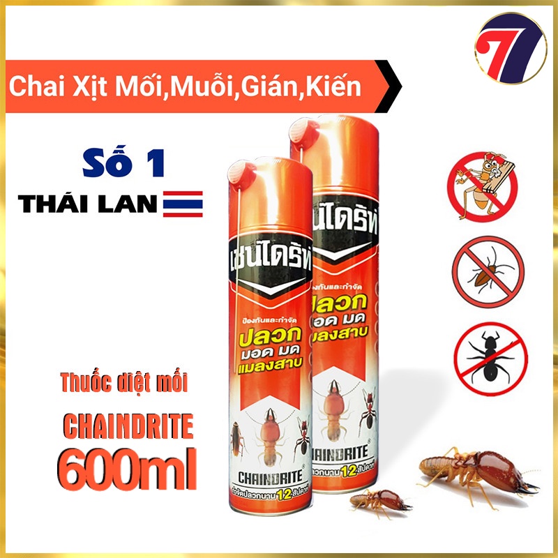 Bình Xịt Diệt Mối Gián Kiến Côn Trùng. Chaindrite - Nhập Khẩu 100% dung