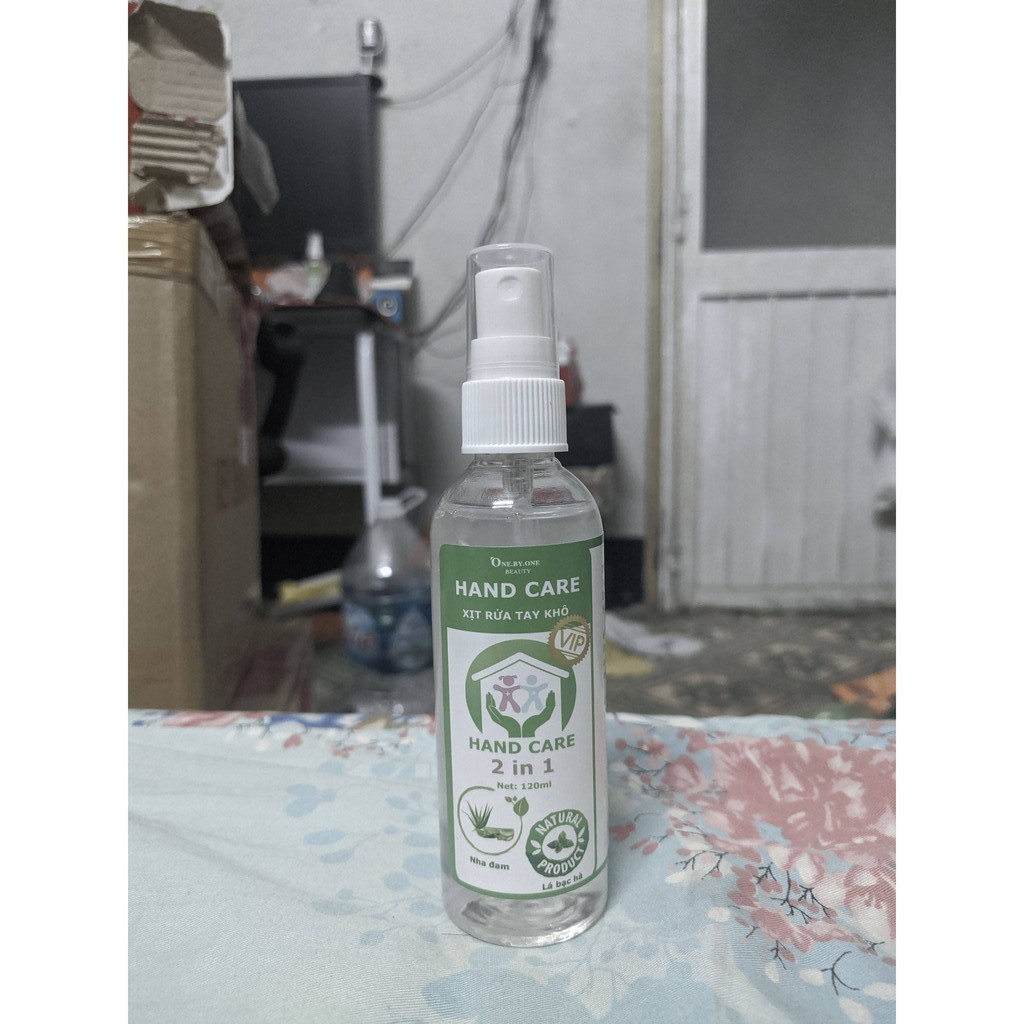 Gel Nước Rửa Tay Khô Nha Đam Bạc Hà Diệt Khuẩn Dưỡng Ẩm Dạng Xịt Phun Sương Hand Care One By One