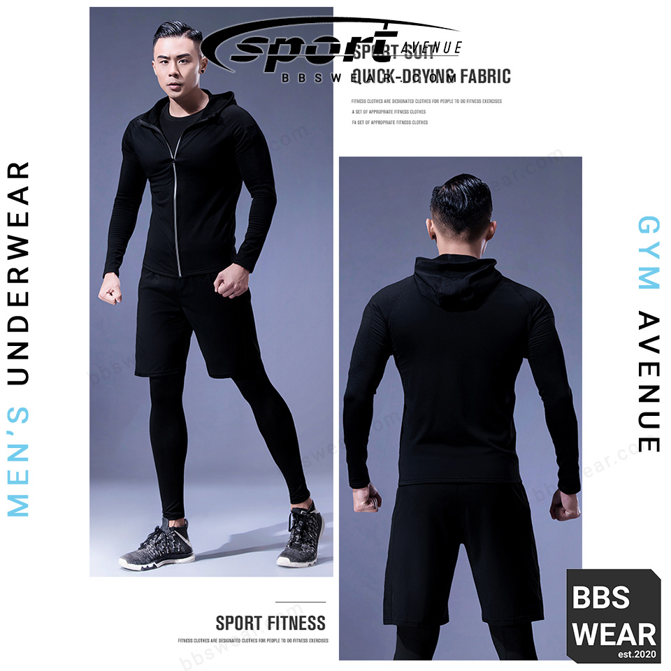 Bộ quần áo GYM Nam 2 in 1 - Quần áo giữ nhiệt nam ôm body thể thao Fitness (Áo thun và quần legging dài) - CG06