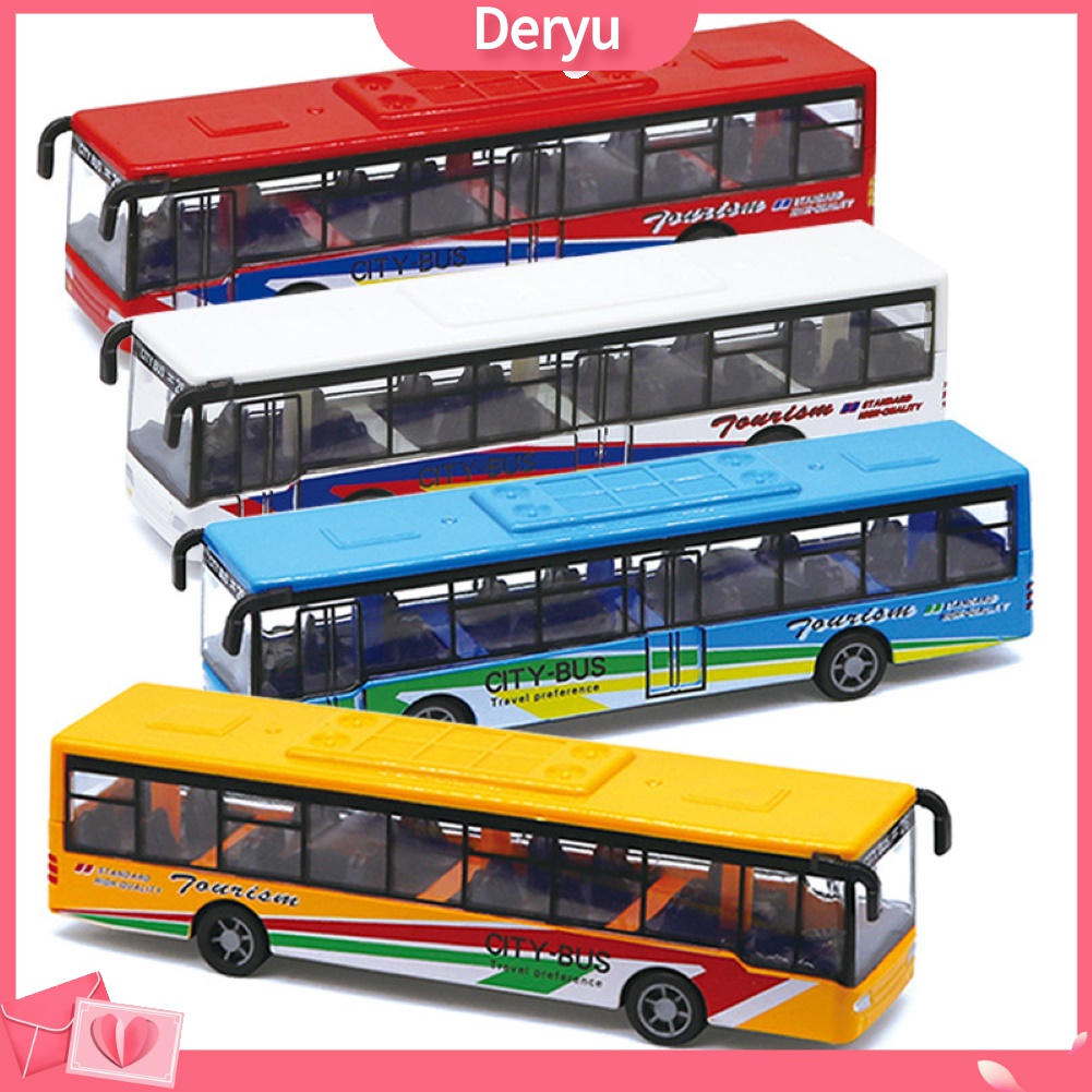 Mô Hình Xe Buýt Mini Bằng Hợp Kim Dùng Trang Trí Bàn Làm Việc