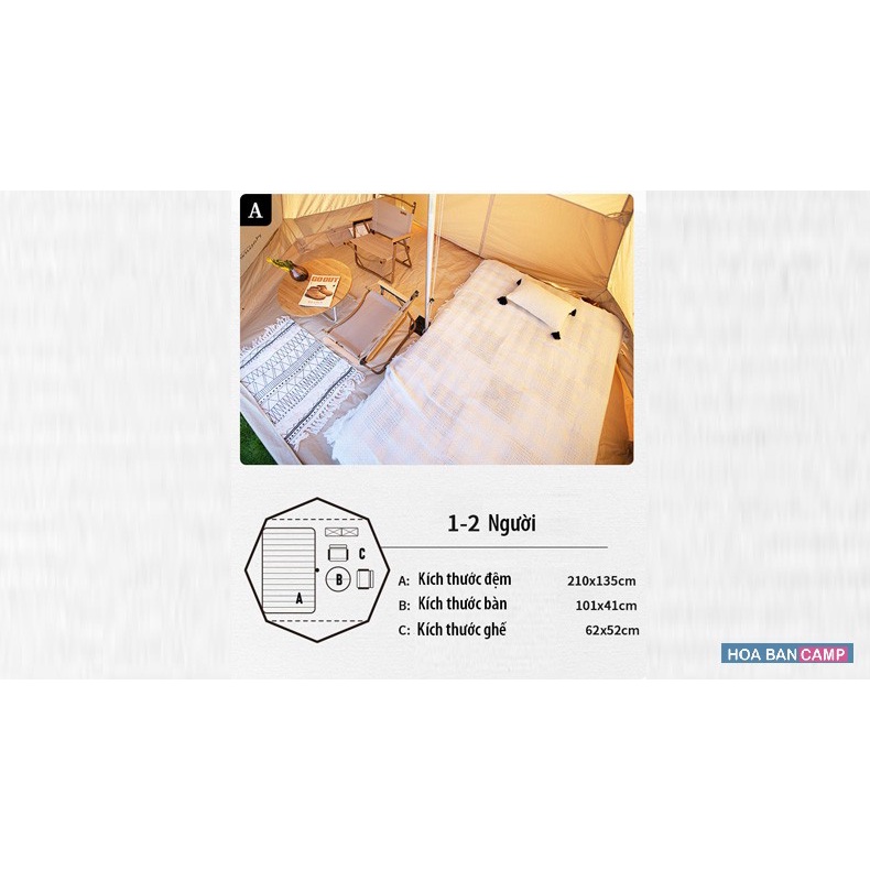 Lều Glamping 4-6 Người NatureHike Brighten 6.4 NH20ZP004