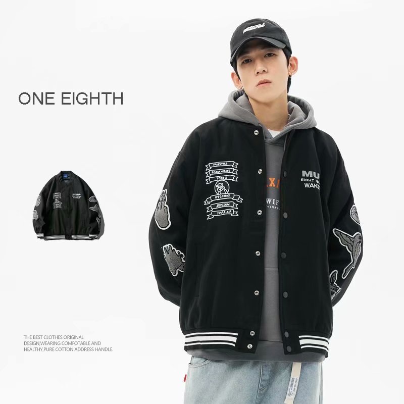 Áo khoác bóng chày dáng rộng thời trang hàn quốc dành cho nam