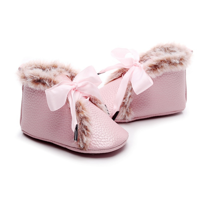 Giày vải cotton cổ cao giữ ấm cho bé