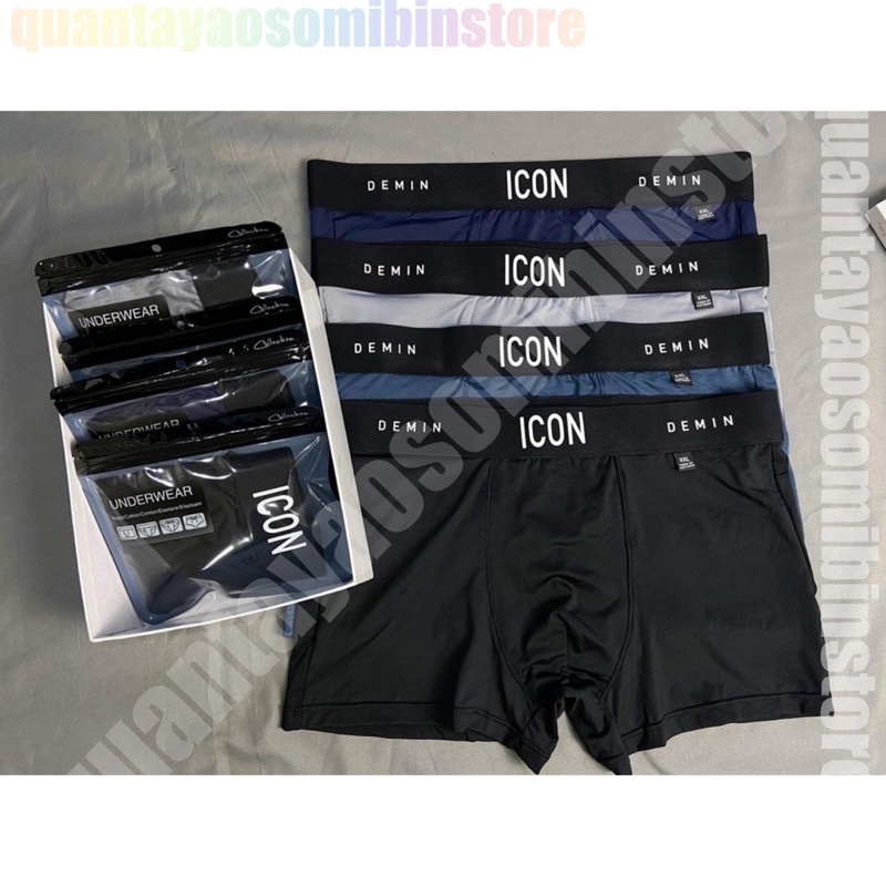 Combo quần sịp đùi nam ICON chất vải thun lạnh,co giãn 4 chiều, thoáng mát,ko nhăn,ko xù, thoải mái vận động