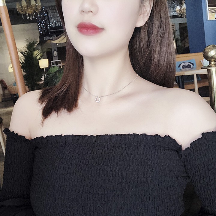 Vòng cổ nữ vòng cổ nữ vòng cổ nữ VC011 chất liệu bạc