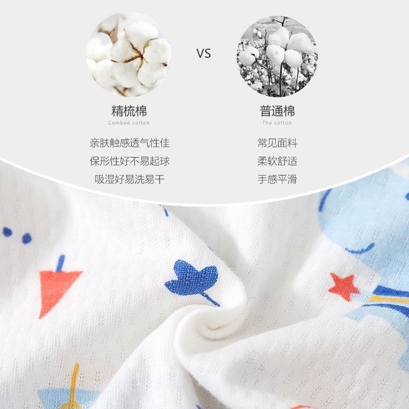 Bộ Đồ Ngủ Bằng cotton Nguyên Chất Mỏng Thoáng Khí Thời Trang 0209 Dành Cho Bé Trai Và Bé Gái