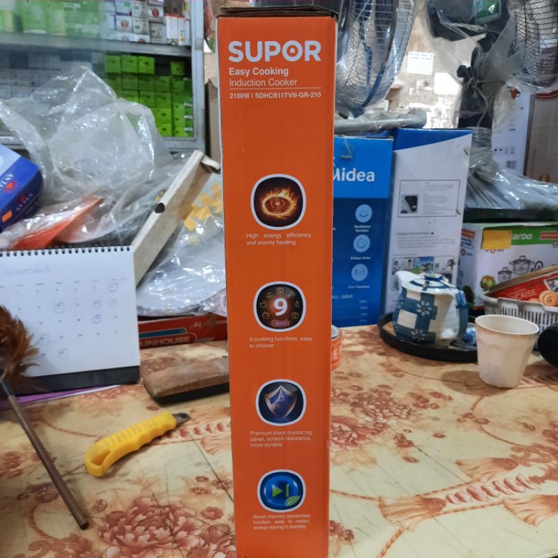 BẾP TỪ CẢM ỨNG SUPOR CÔNG SUẤT CAO 2100W  ( model : SDHCB11TVN - GR - 210 )