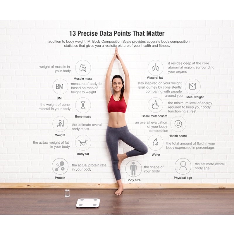 Cân điện tử thông minh Xiaomi Body Fat Scale 2 Universal cân thể chất xiaomi