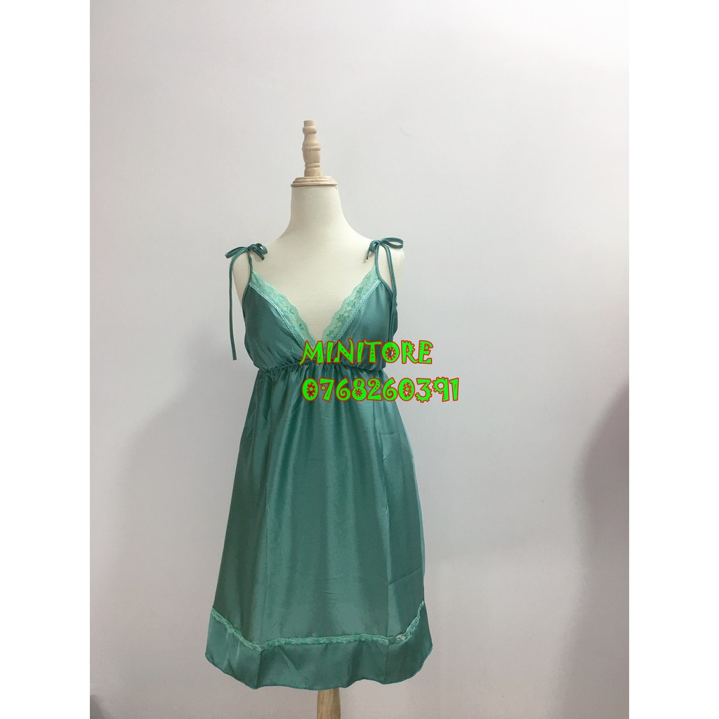 [SIZE 45-60KG] ĐẦM SATIN 2 DÂY CÓ MÚT, CHẤT VẢI MỊN MÁT ÍT NHĂN KẾT HỢP REN CÁCH ĐIỆU - XƯỞNG NHÀ MAY BAO ĐẸP