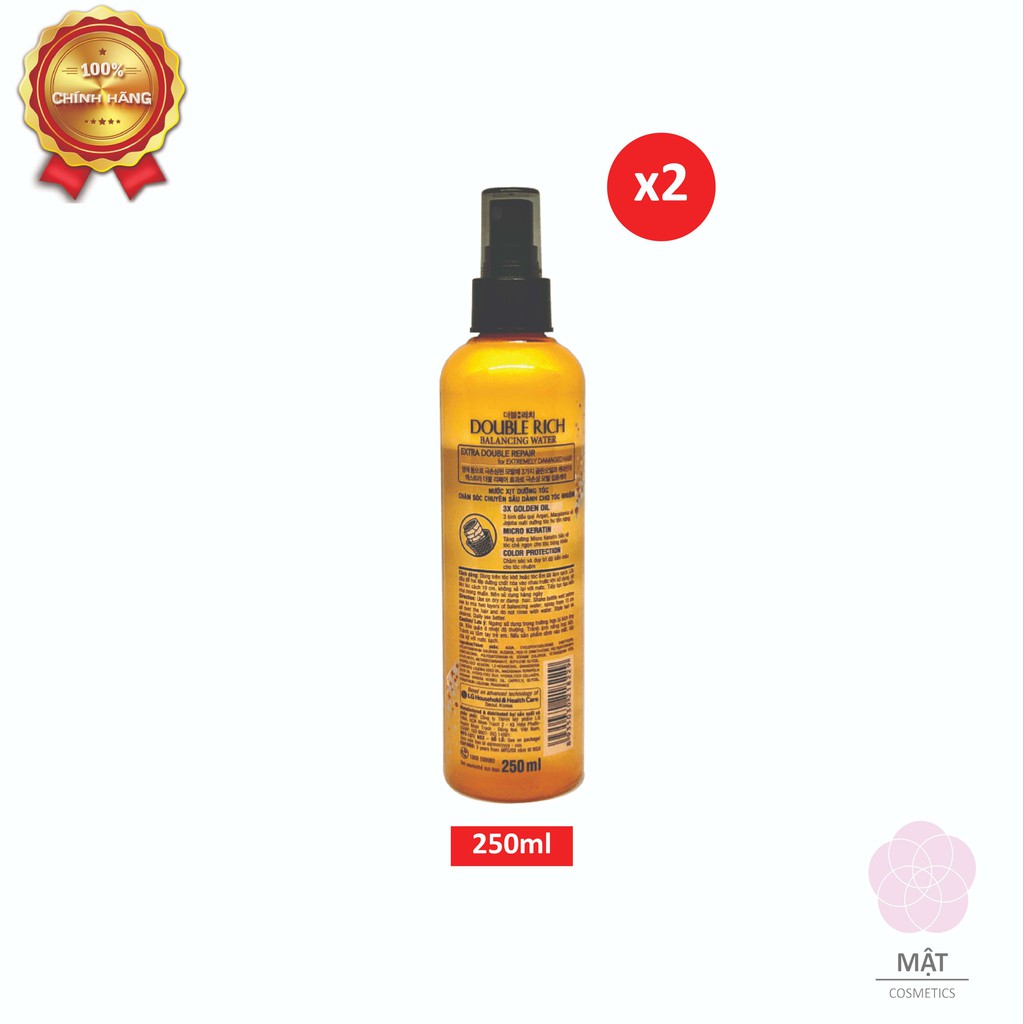 Combo 2 chai dưỡng tóc Double Rich chăm sóc chuyên sâu dành cho tóc nhuộm 250ml