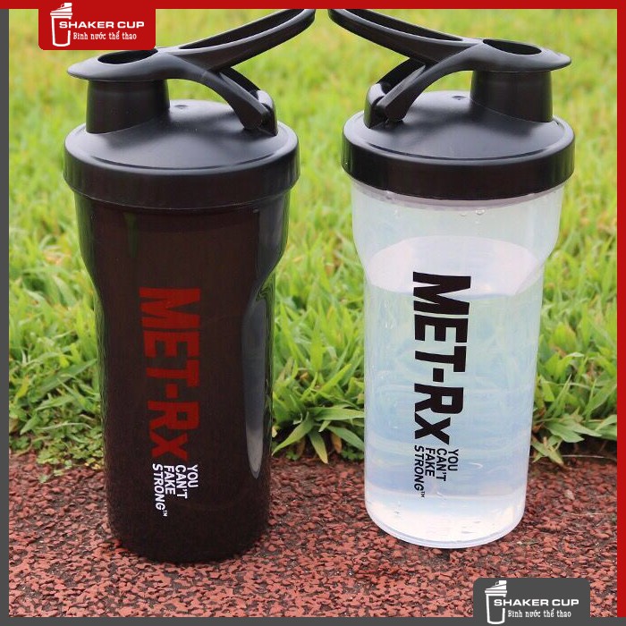 Bình lắc thể thao bình tập gym shake bottle Met-RX