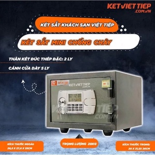 Két Sắt Mini Thông Minh Việt Tiệp K210DT Điện Tử Chống Cháy Khách Sạn Chuẩn Phong Thủy Để Tủ Quần Áo Hàng Chính Hãng