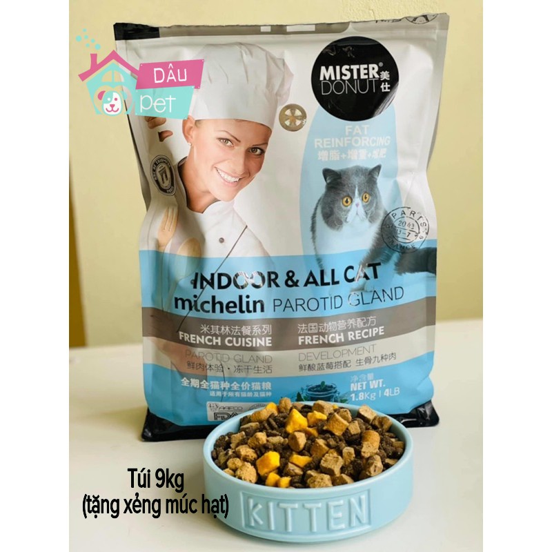 Hạt khô dinh dưỡng cho mèo trưởng thành Mister Donut T2 túi 9kg