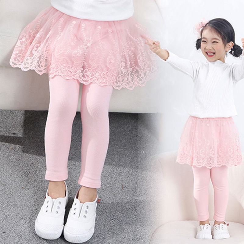 Quần legging thể thao cotton màu kẹo phong cách ngọt ngào cho trẻ em