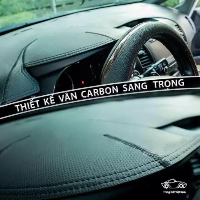 Thảm taplo Hyundai I10 2013 - 2022 dập vân Cacbon cao cấp, chống nóng ô tô hiệu quả