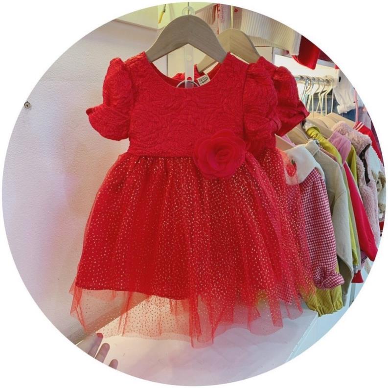 VÁY CÔNG CHÚA ĐỎ CHO BG