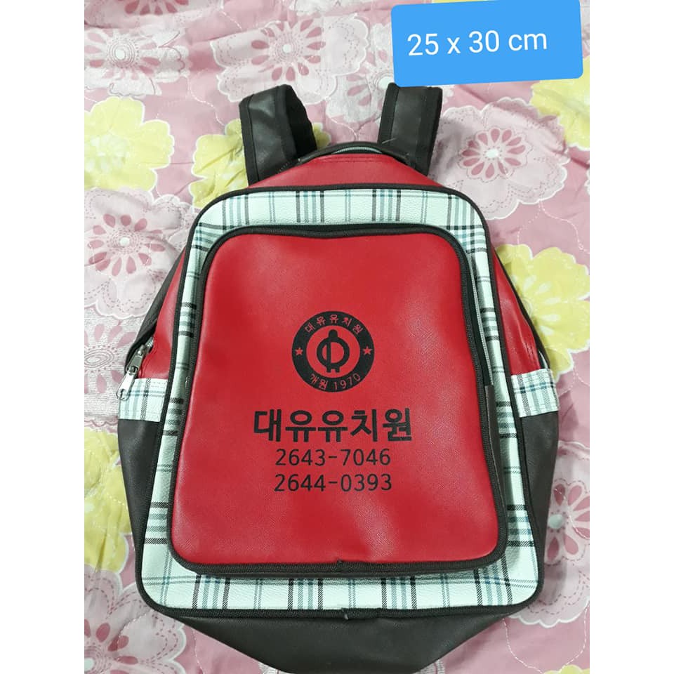 balo đỏ caro cho bé ms14