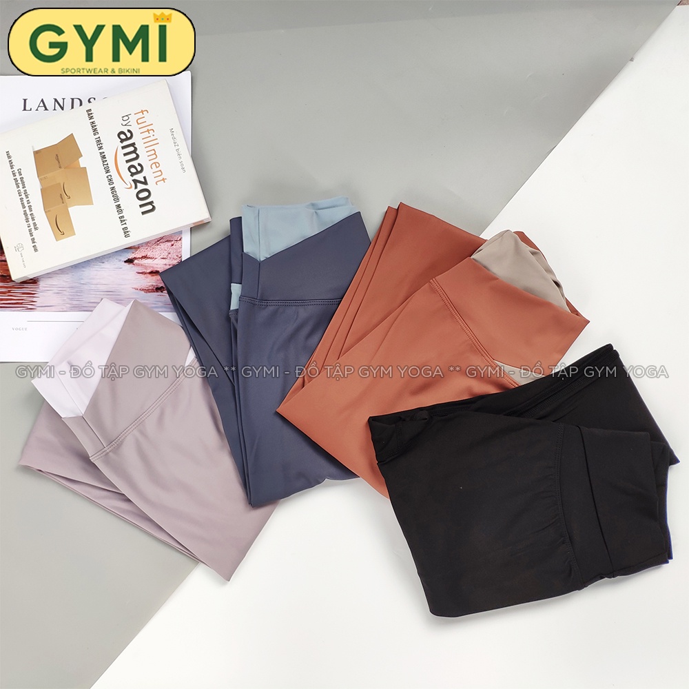 Set bộ đồ tập gym yoga nữ GYMI SET30 gồm áo bra có mút ngực và quần legging thể thao chất thun poly lạnh cao cấp