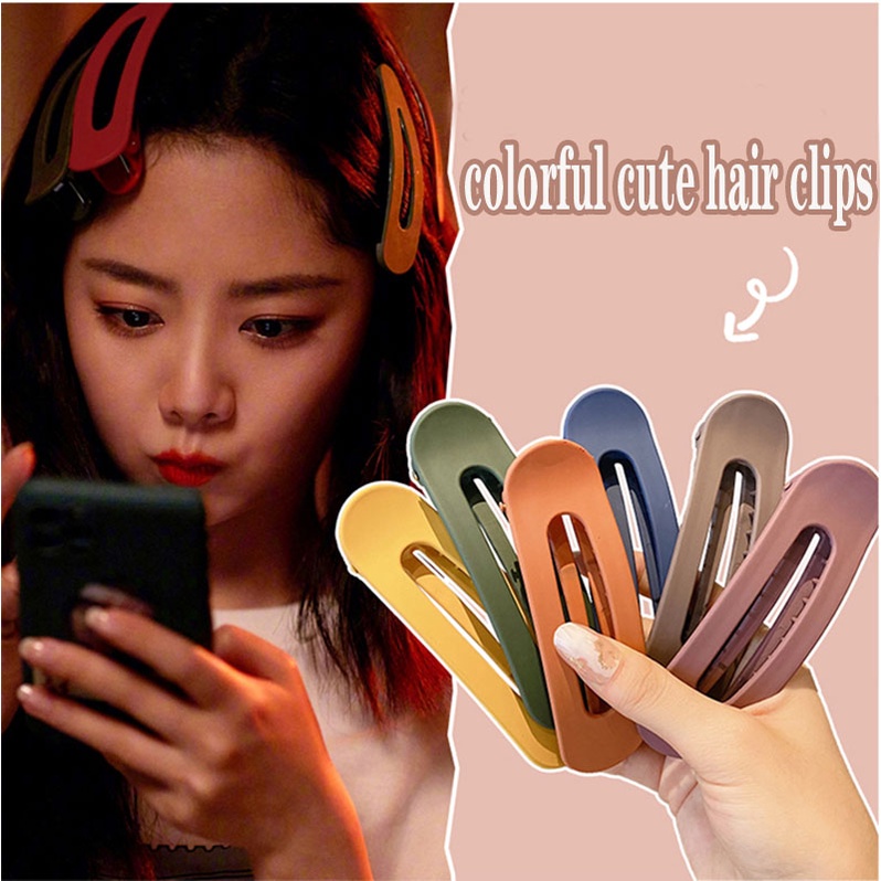 Kẹp Tóc Mỏ Vịt Cỡ Lớn Màu Sắc Thời Trang Cho Nữ