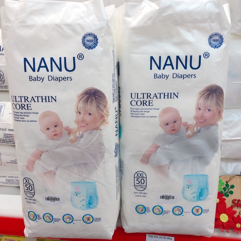 [XUẤT NHẬT] Bỉm Quần Nanu Đủ Size Cho Bé Bịch 50 miếng M50/L50/XL50/XXL50