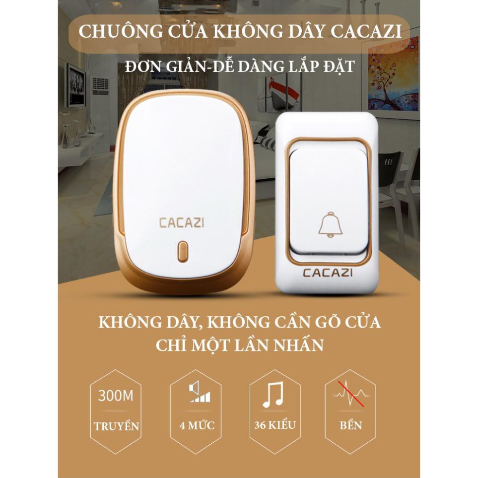 Chuông cửa không dây Cacazi chính hãng cho nhà ở, chung cư