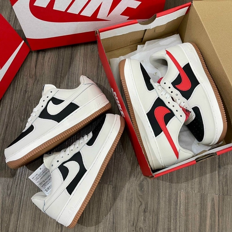 Full bill box+quà tặng🎁Giày thể thao af1_nike gucci 2 màu đen trắng, đen đỏ nam nữ