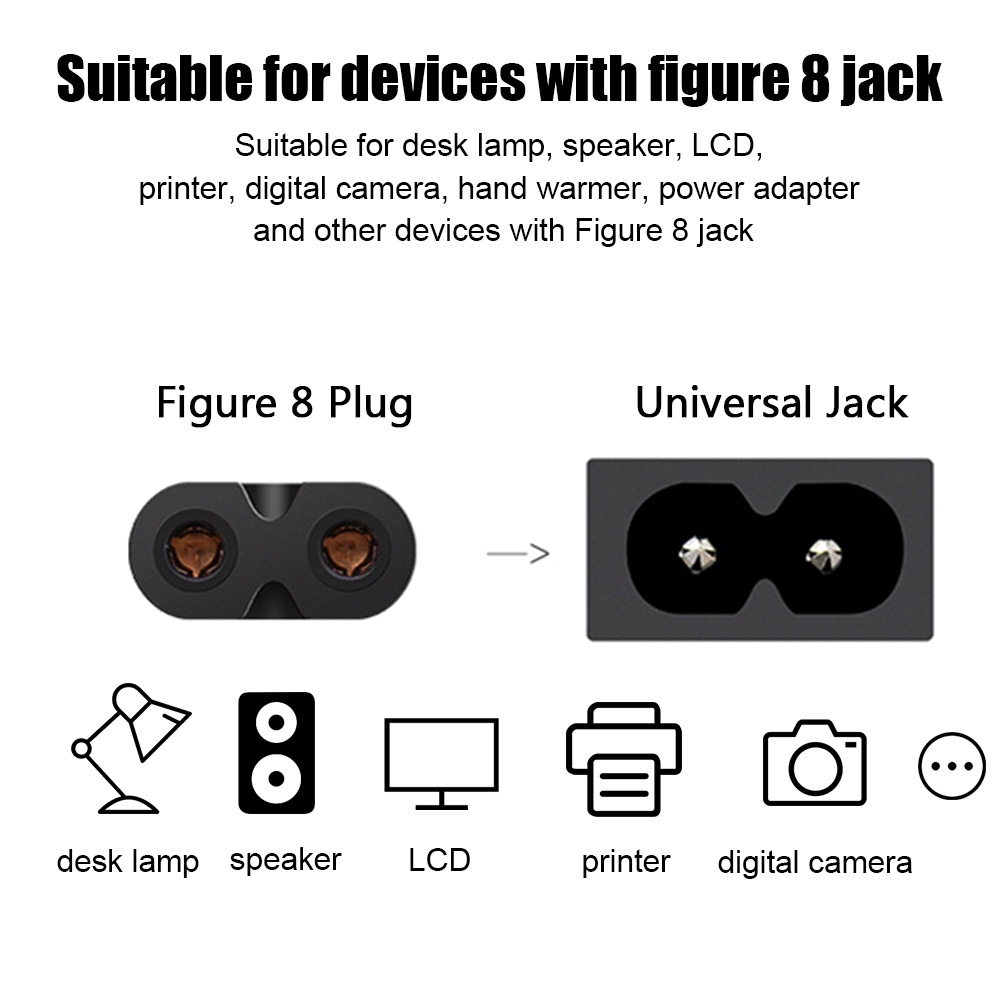 Dây Cáp Nguồn 8 Đến 2 Pin Cho Máy In Kỹ Thuật Số 1.4m | BigBuy360 - bigbuy360.vn