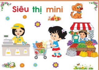 Combo 5 bộ góc dán tường mầm non