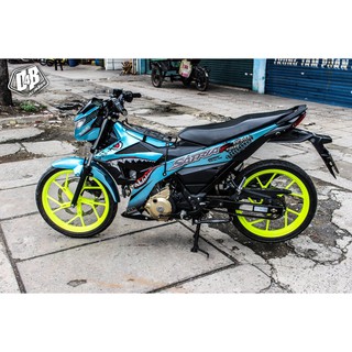 [D4B-Tem chuẩn xịn] Tem trùm xe Raider Blue Shark