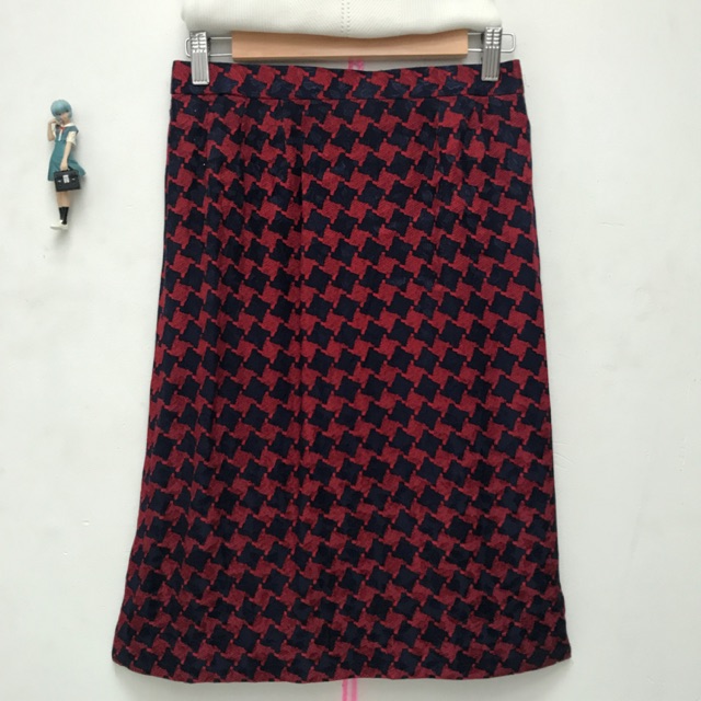 Chân váy suông vintage gấm lụa Nhật xịn
