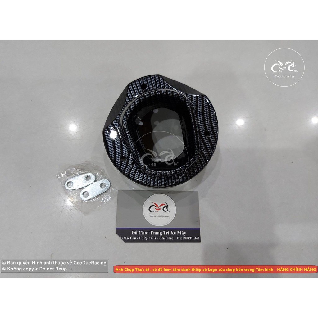 Chụp pô TFX kèm pát chế cho ex150 đen mờ - cacbon