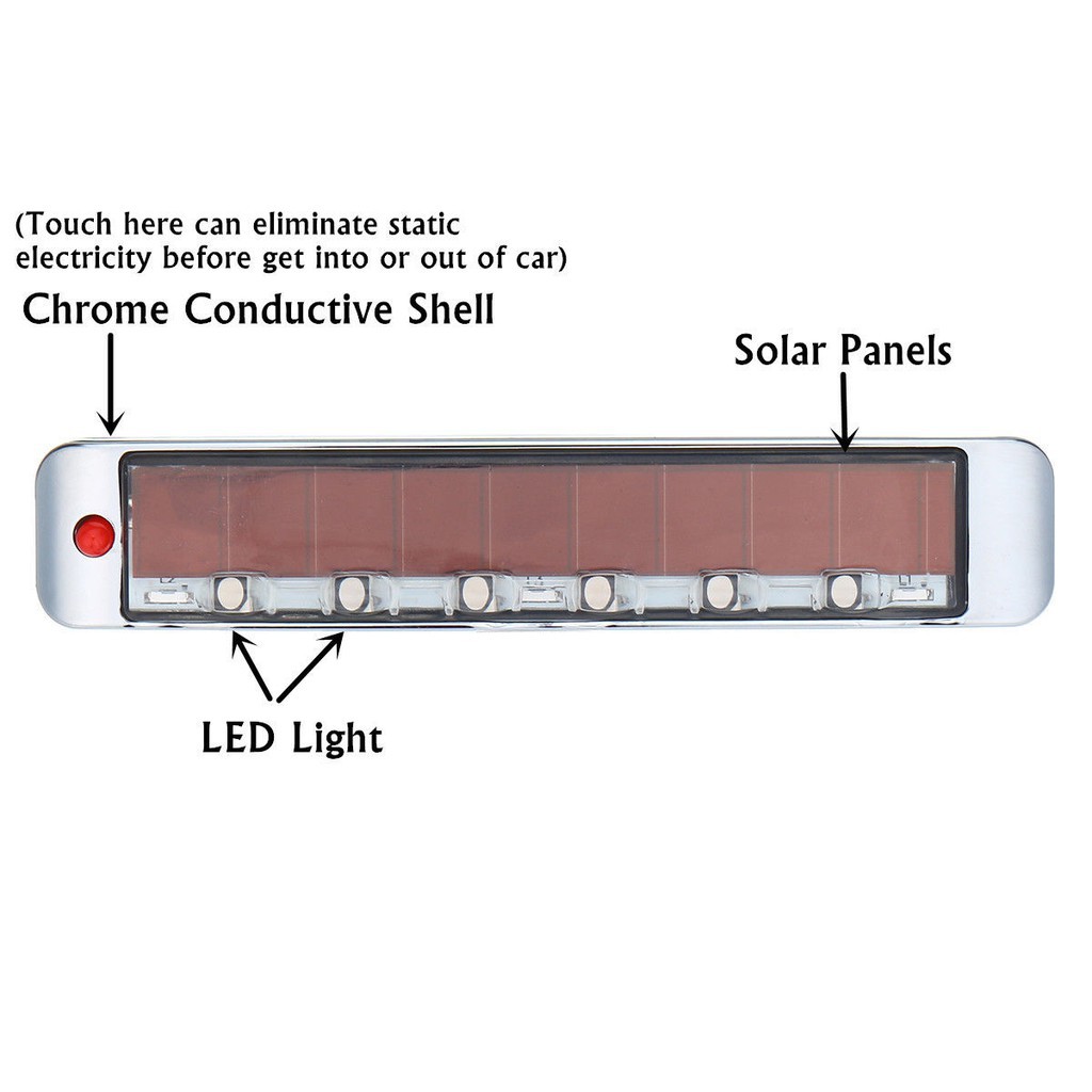 Thanh đèn tín hiệu khẩn cấp không dây với bóng LED năng lượng mặt trời