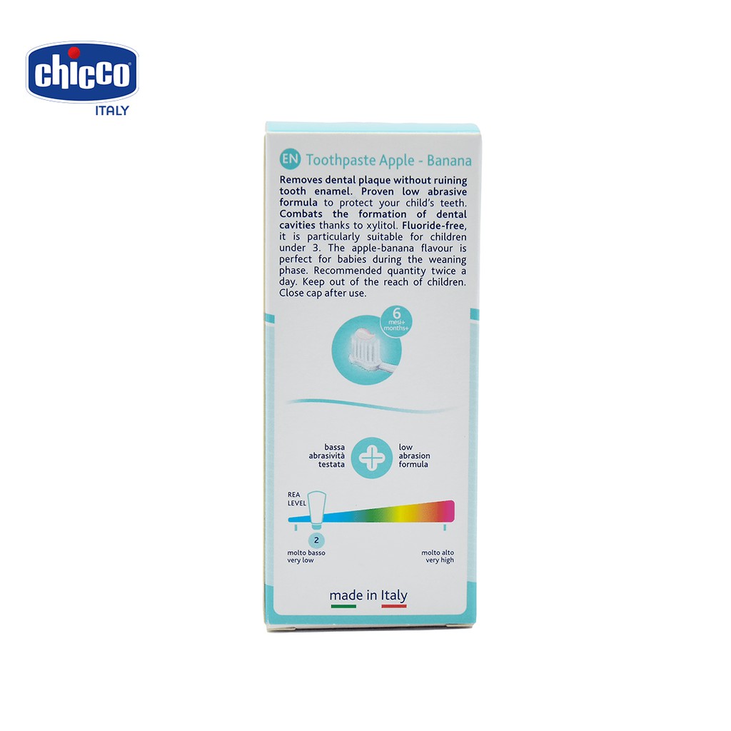 Kem đánh răng hương Chuối - Táo Chicco 6M+ Tuýp 50ml - Yespharmacy