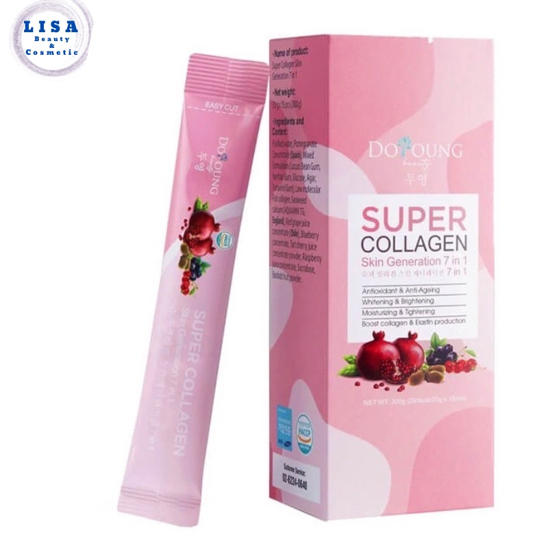 Thạch Super Collagen Doyoung Hỗ Trợ Sáng Da, Giảm Cân Hiệu Quả (Hộp 15 gói)