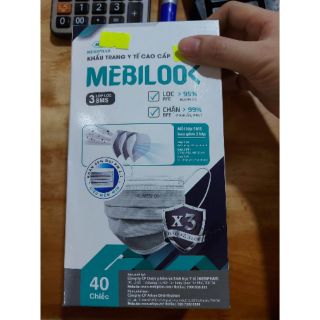 Khẩu trang y tế 3 lớp MEBILOOK hộp 50 cái