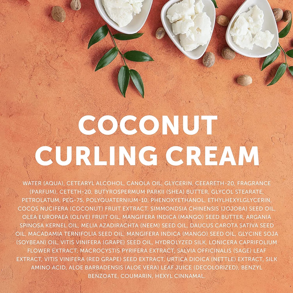Cantu Kem tóc giữ nếp tóc Cantu Naturals Coconut Curling Cream 340g cho tóc xoăn tự nhiên của Mỹ