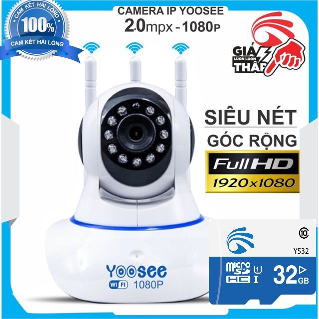 Camera Yoosee Wifi Full HD 1080P Không Dây 360 độ | BigBuy360 - bigbuy360.vn