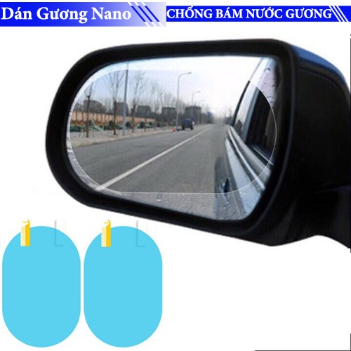 Bộ 2 Miếng Dán Gương Chiếu Hậu Nano Chống Nước, Chống Lóa Cao Cấp