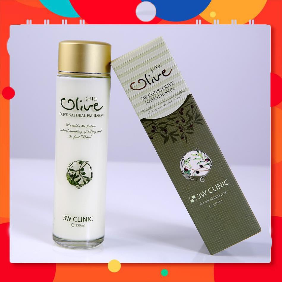 Sữa dưỡng tinh dầu Olive 3W Clinic Olive Natural Emulsion