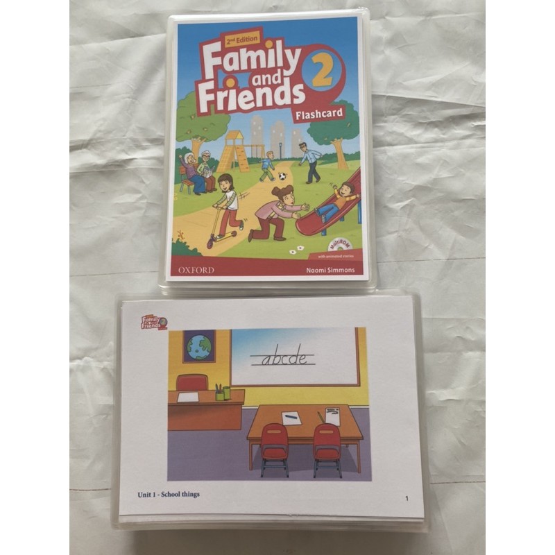 Flashcards  Tiếng Anh Family and Friends 2 -2nd -size A5-ép plastics