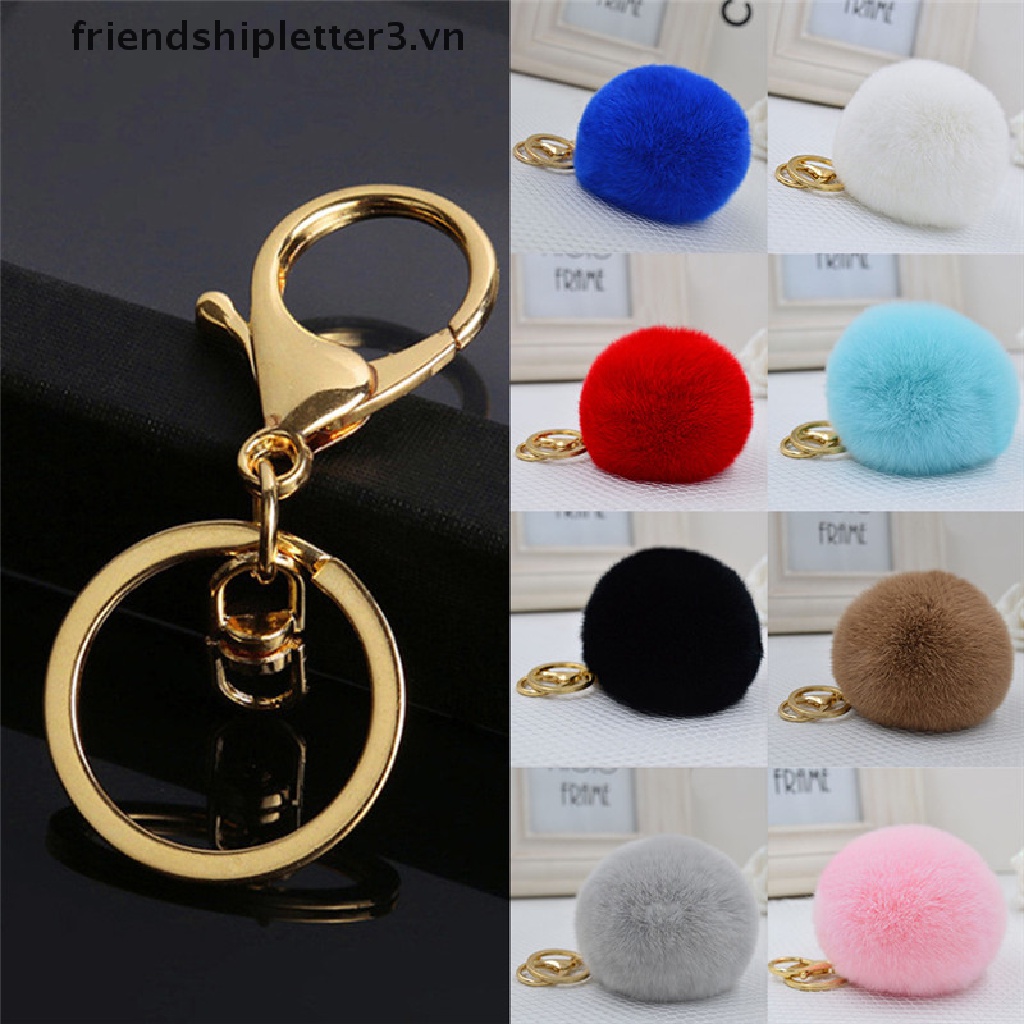 / / Hot / / Móc Khóa Điện Thoại Hình Bóng Lông Thỏ Dễ Thương